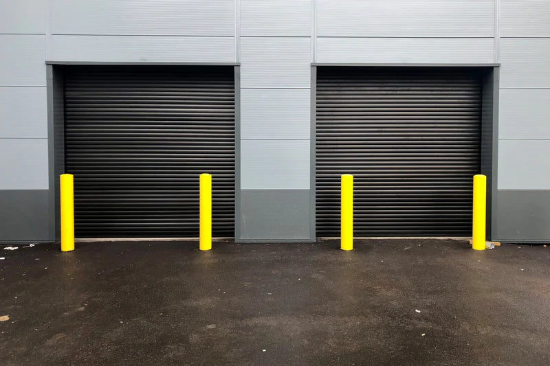 Heavy-Duty Steel Dig-In Bollard H1200mm x D139mm - Galvanized or Safety Yellow (RAL1007)