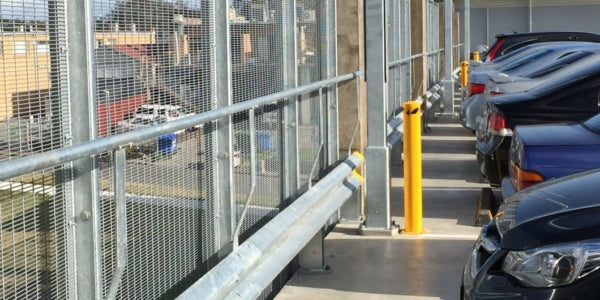 Heavy-Duty Steel Bolt-Down Bollard H1200mm x D114mm - Galvanized or Safety Yellow (RAL1007)